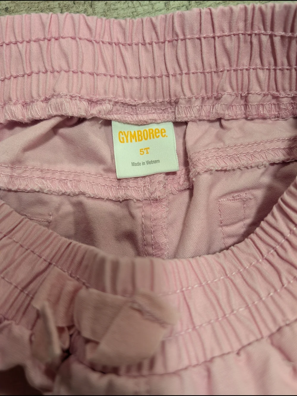 Gymboree  Girl's Light Pink Elastic Waist Pull-On Pants with Drawstring - Picture 3 of 3